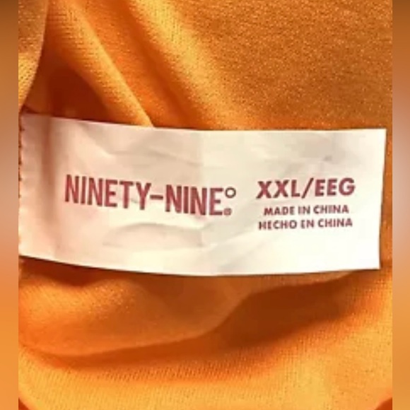 Ninety-Nine Degrees Orange Crinkle Bikini Set ~ Bralette Top ~ Size XXL (19) NWT - Picture 14 of 16